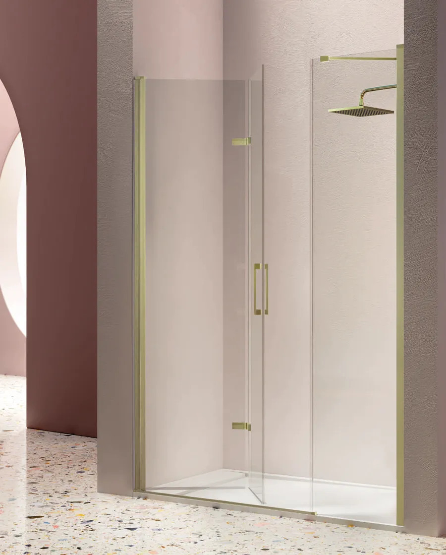 Nardi — Frente de ducha fijo + puerta plegable