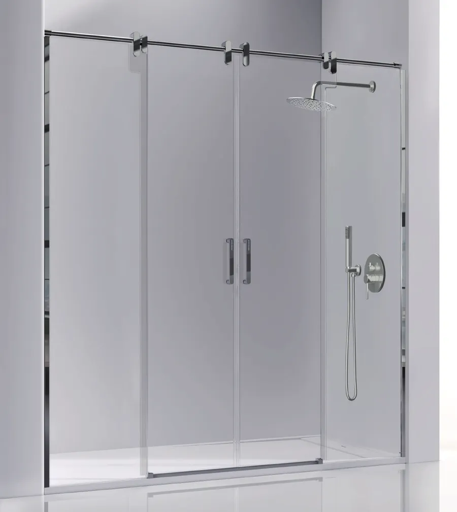 Slim — Frente de ducha 2 fijos + 2 puertas correderas