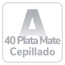 Acabado 40 Plata Mate Cepillado