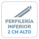 Perfilería inferior de 2 cm de alto