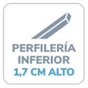 Perfilería inferior de 1,7 cm de alto