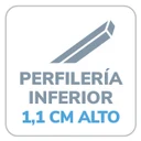Perfilería inferior de 1,1 cm de alto