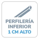 Perfilería inferior de 1 cm de alto
