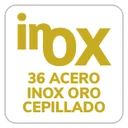 Acabado 36 Acero Inox Oro Cepillado