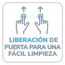 Liberación de puerta para una fácil limpieza