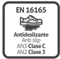 Antideslizante EN 16165: AN3 Clase C, AN2 Clase 3
