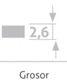 Grosor 2,6 cm
