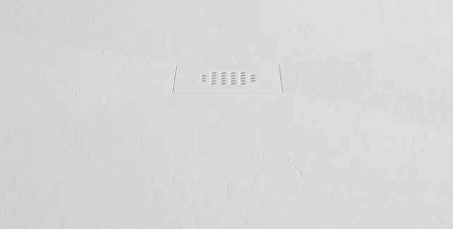Plato Stone Sorty blanco, textura pizarra